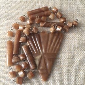Made In Mexico Agate  Vintage Stone Necklace